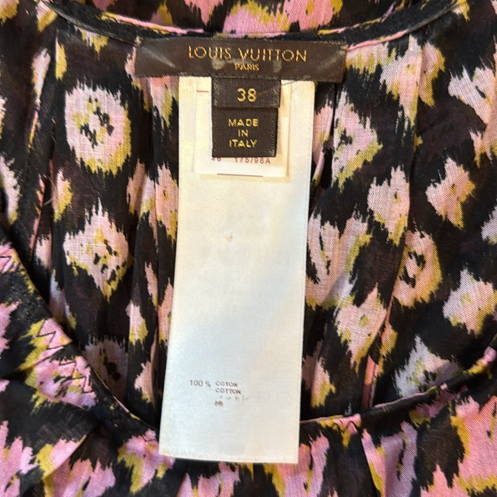 ❤️VINTAGE❤️ Louis Vuitton size 38 Italian monogram drawstring dress - Picture 7 of 7